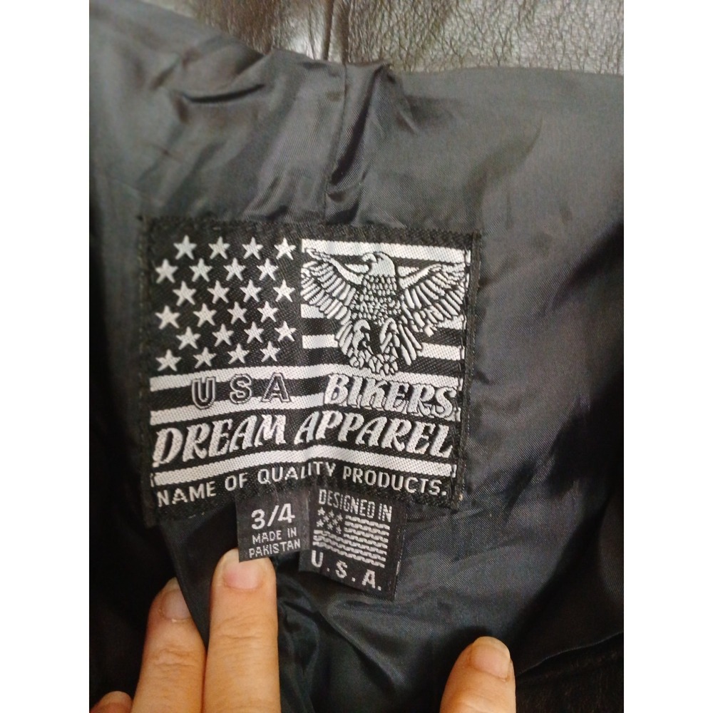 USA Bikers Dream Apparel Leather Pants [Broken Front Button]‎ Women's 3 / 4 31" - Picture 11 of 11